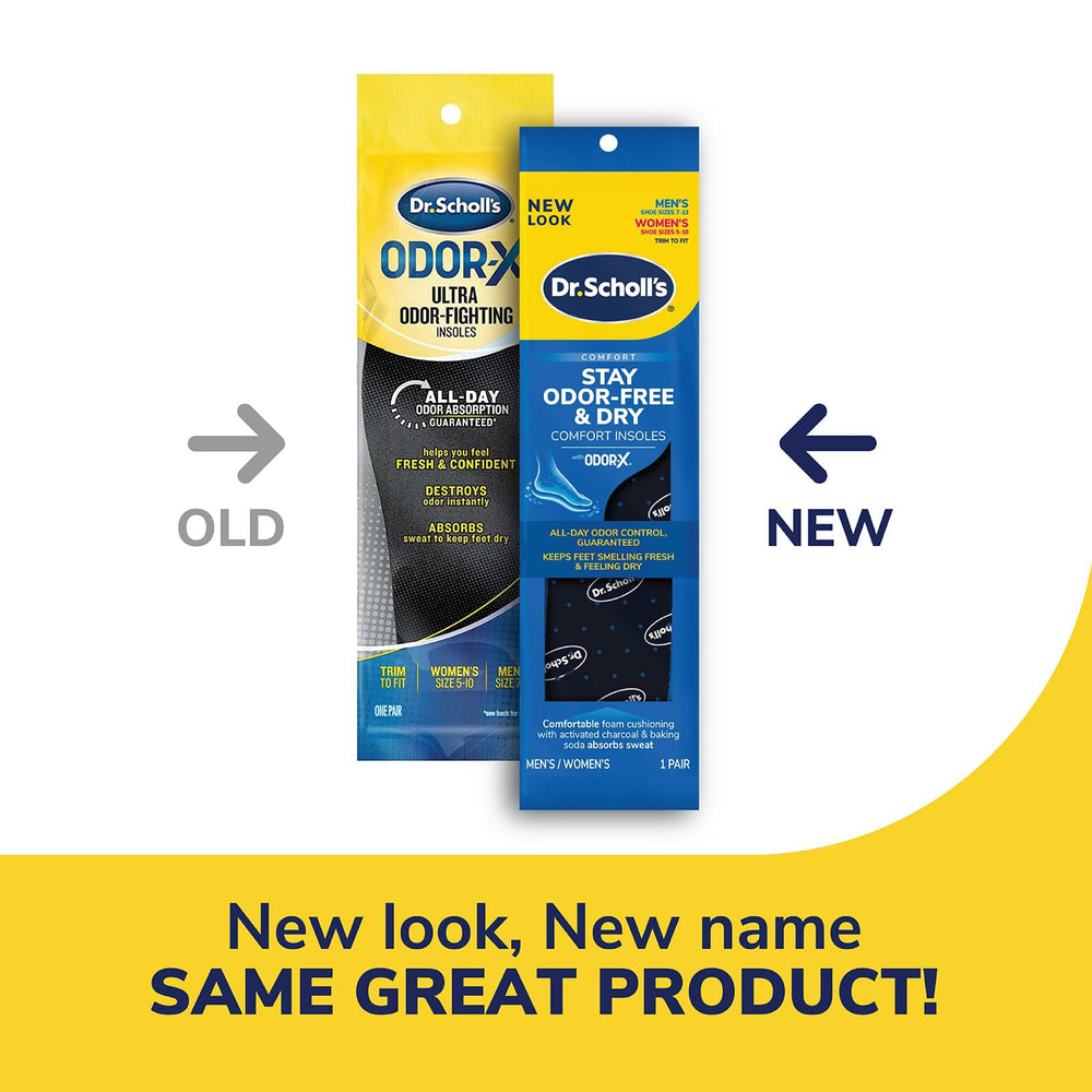 Dr. Scholl's Odor-X: ajuste para tallas 7-13 hombres y 5-10 mujeres.