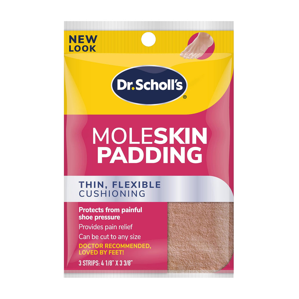 Dr. Scholl's Tiras Moleskin Delgadas para zapatos ajustados, acolchado suave.