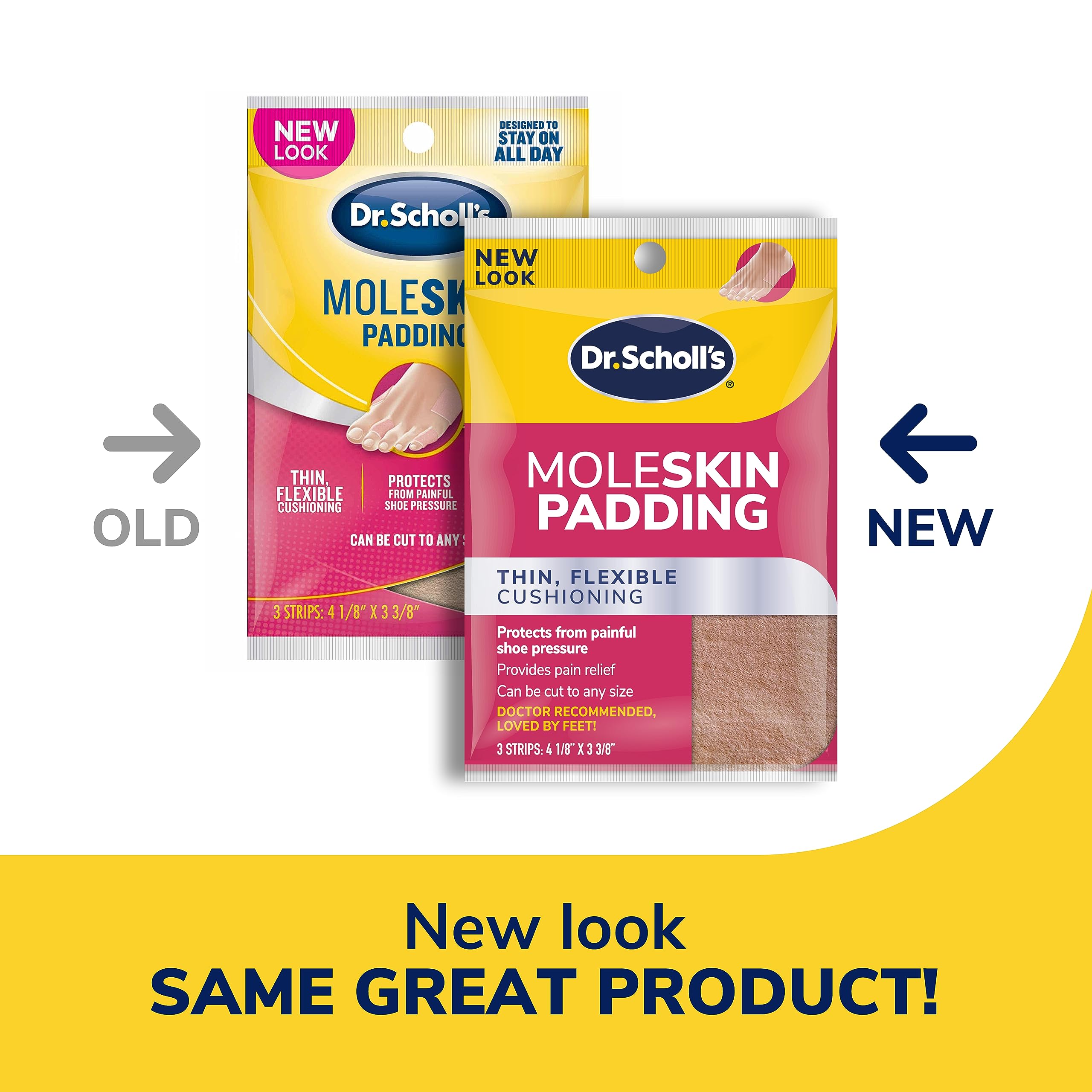 Dr. Scholl's Tiras Moleskin Flexibles, protección contra presión puntual.