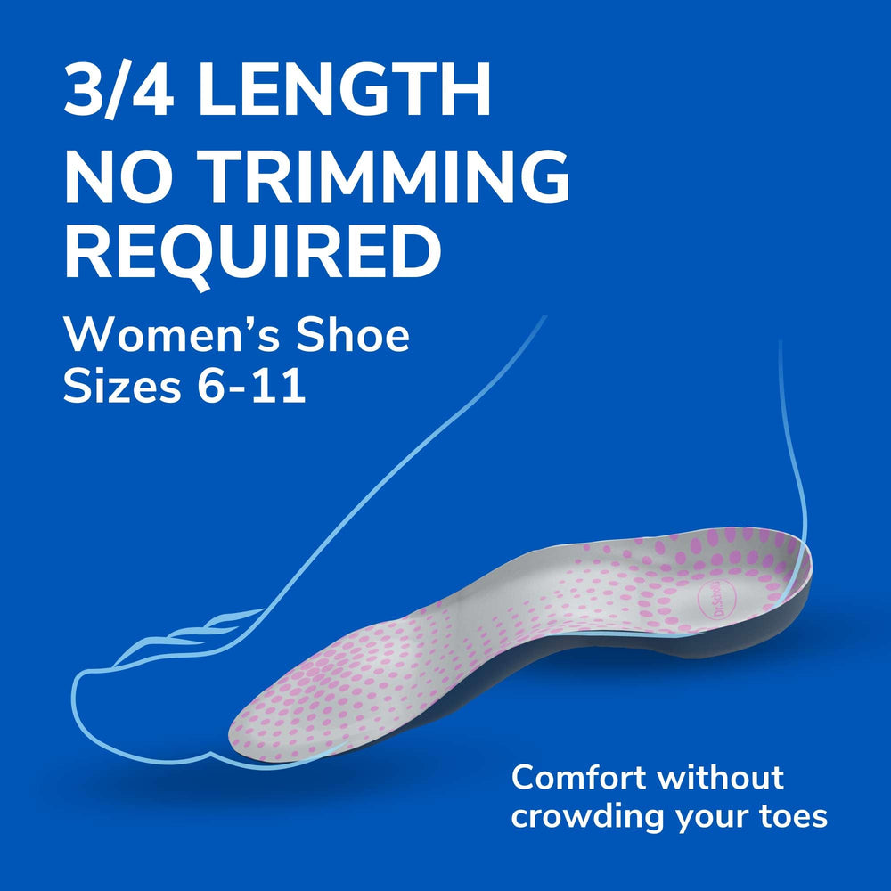 Dr. Scholl's Tri-Comfort foam insoles add lightweight cushioning to any shoe.
