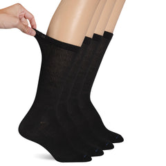 Dr. Scholl's Women's Diabetes & Circulator socks in black packaging, convenient 4-pair set.