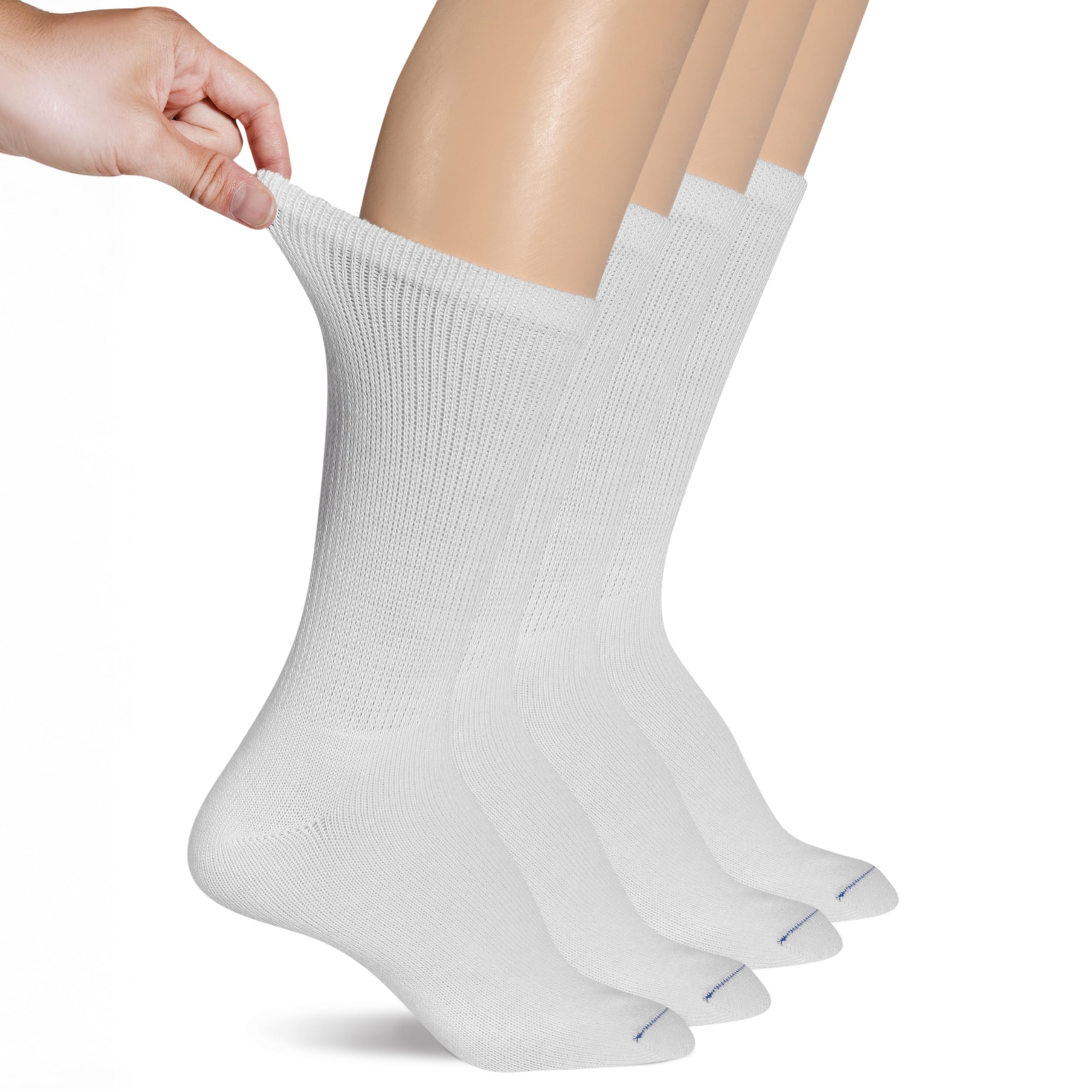 Dr. Scholl's women's diabetes circulator sock white pack laid out for daily comfort