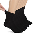 Dr. Scholl's Women's Diabetes & Circulator Socks – 4 × 6-Pair Packs, Black, US 6.5–12