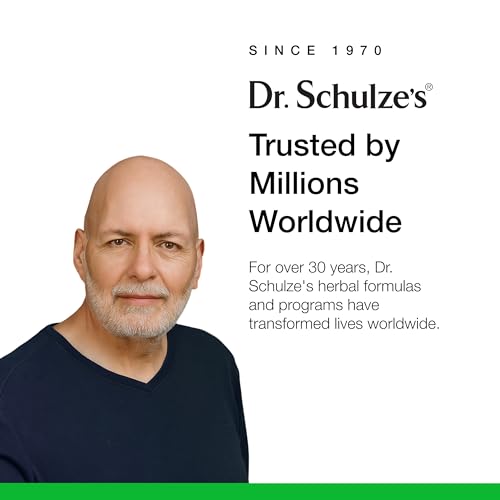 Dr. Schulze's SuperFood Plus with wild-harvested ingredients in a kitchen setting.
