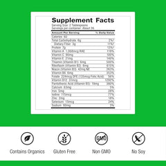 Dr. Schulze's SuperFood Plus spoon dispensing for easy daily dose and energy support.