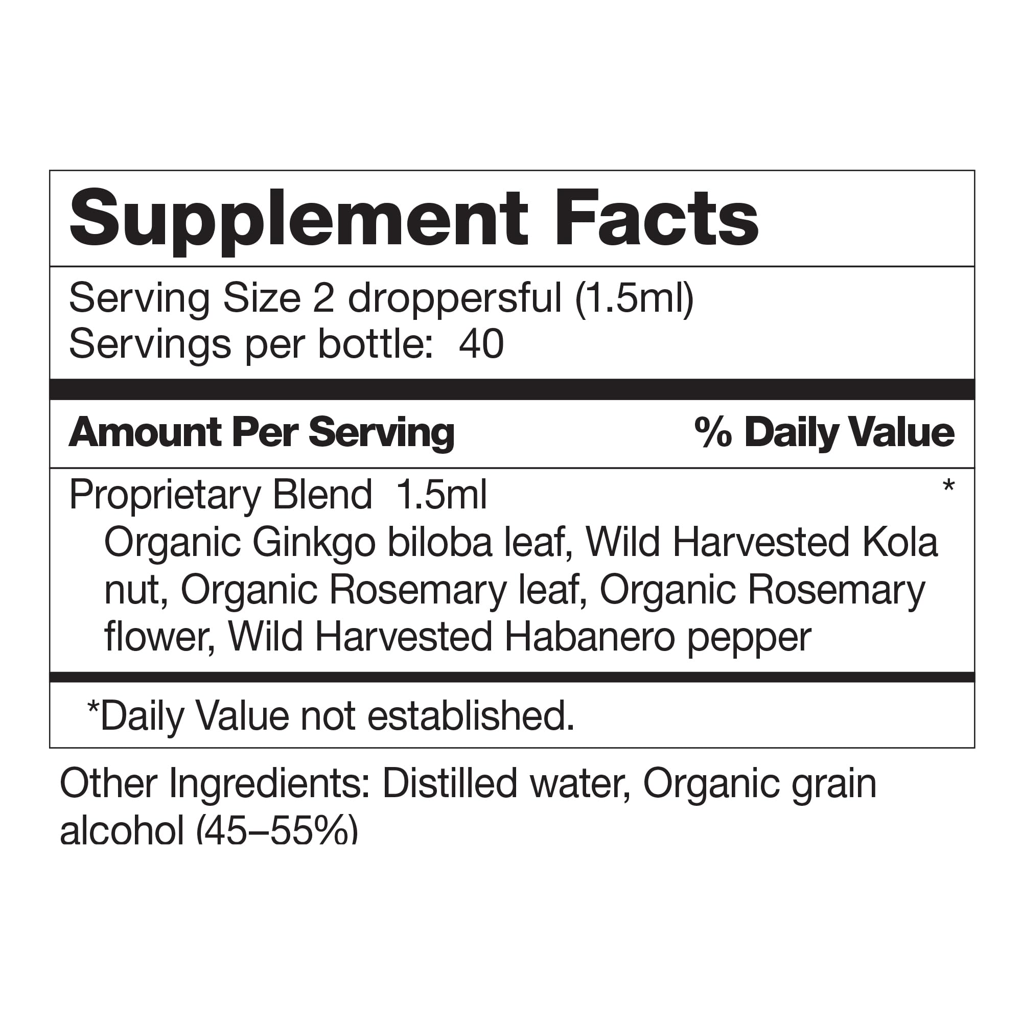 Dr. Schulze's Brain Formula packaging communicates wild-harvested ingredients and natural focus
