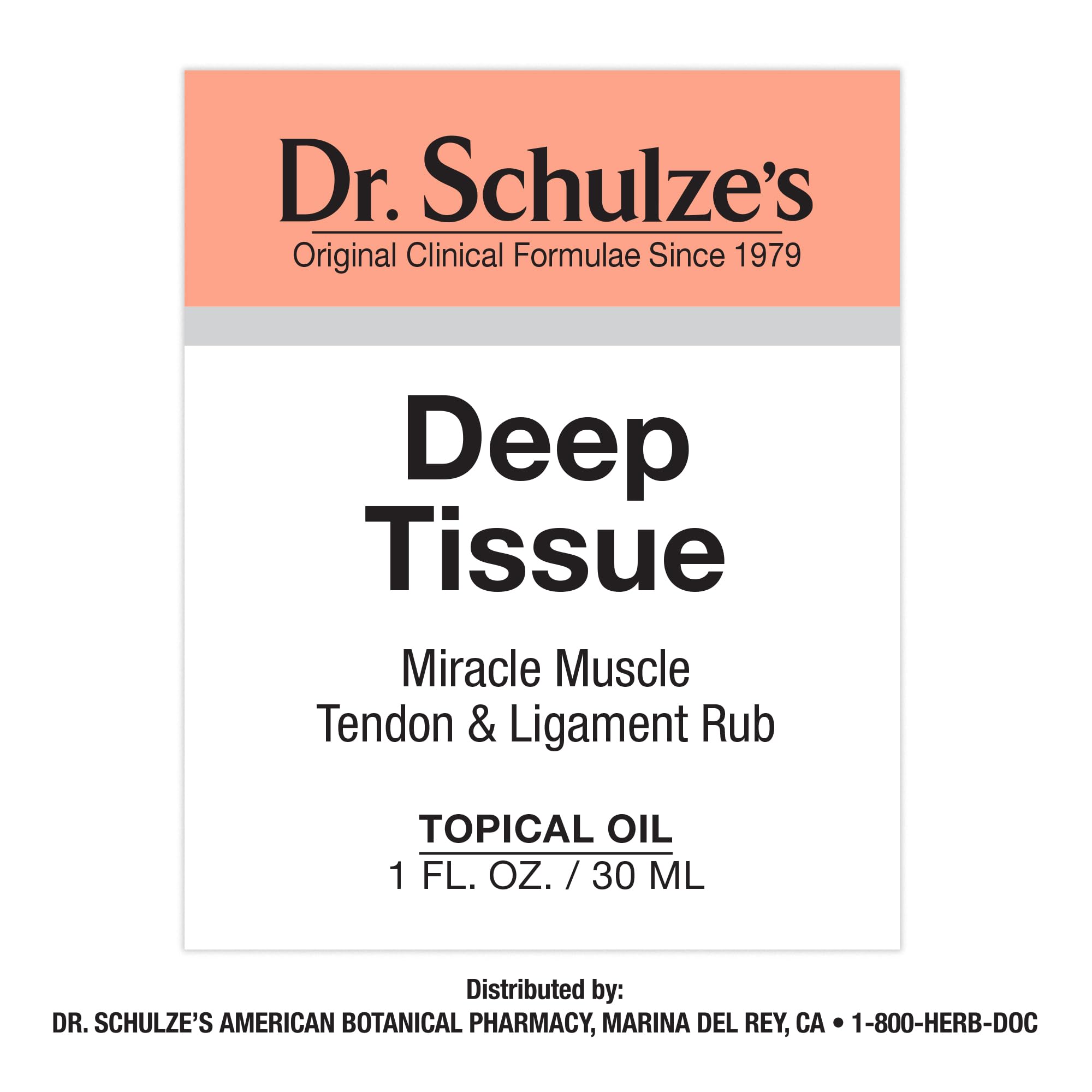 Soothing oil texture shown of Dr. Schulze's Deep Tissue Oil.
