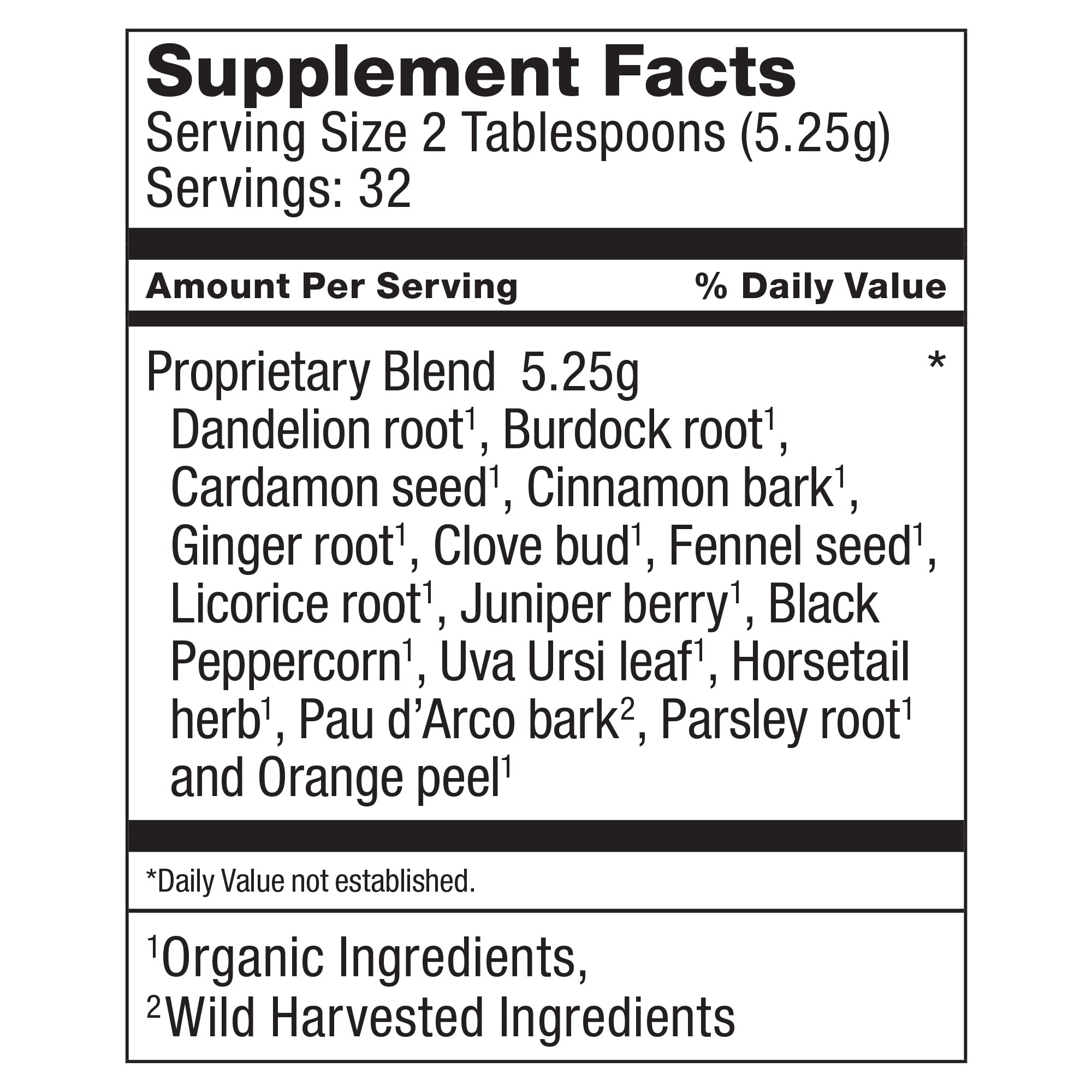 Dr. Schulze's Detox Tea dried herbs highlighting traditional ingredients for digestive comfort