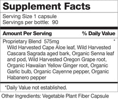 Dr. Schulze's Intestinal Formula 1 label detail highlighting pure herbal ingredients.