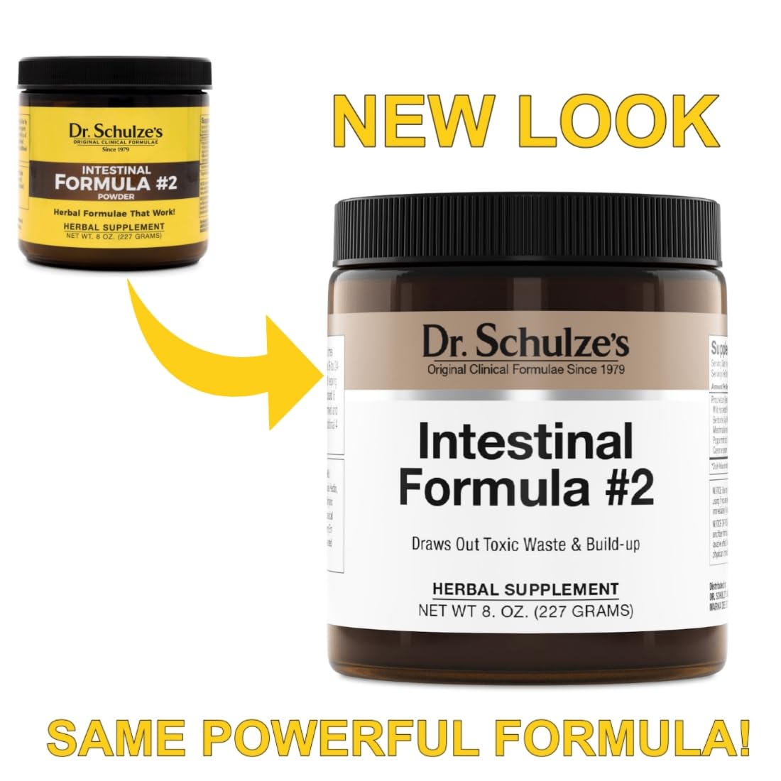 Dr Schulze's Intestinal Formula 2 label close-up shows herbal ingredients.