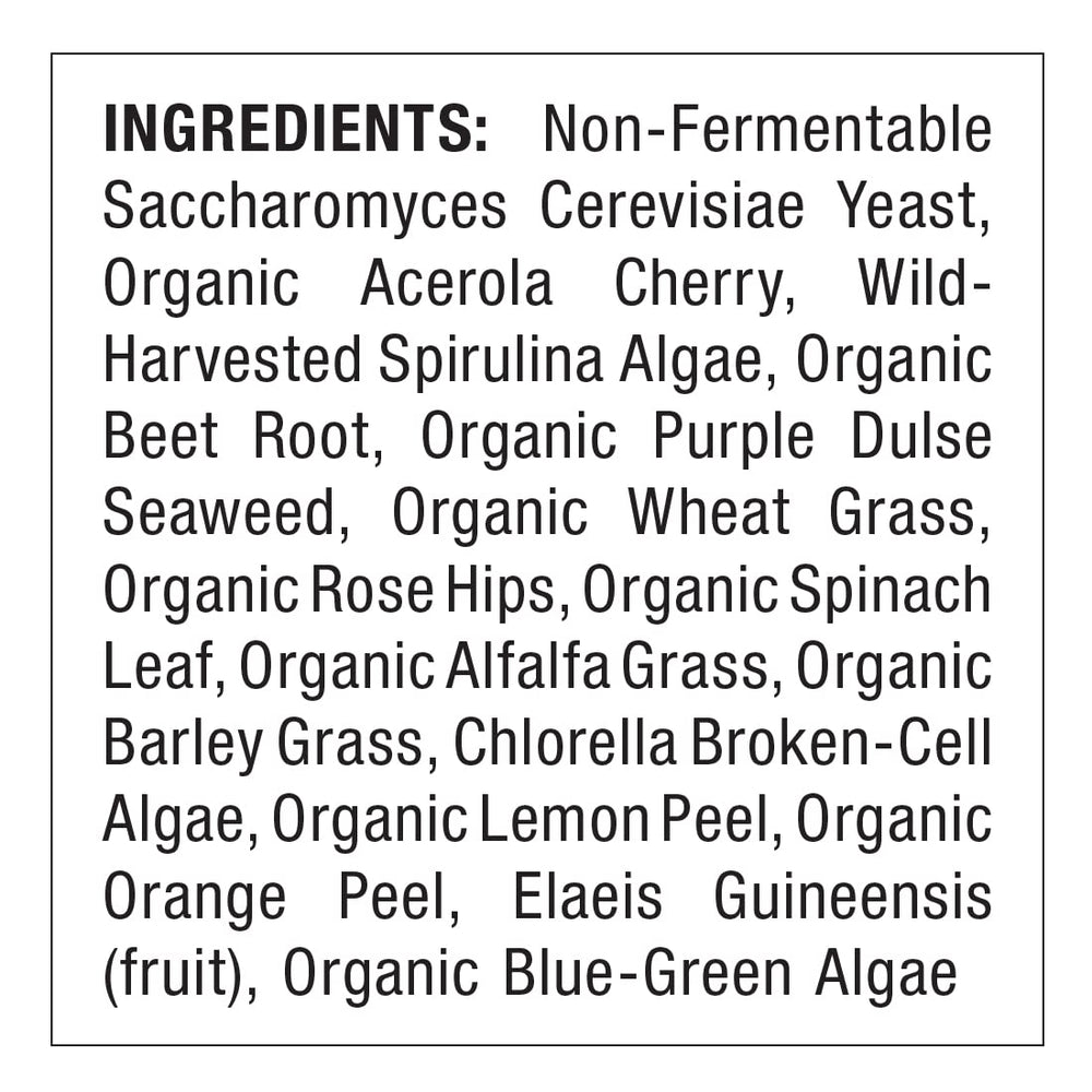 Dr. Schulze's SuperFood 100 vegan gluten-free symbol beside bottle.