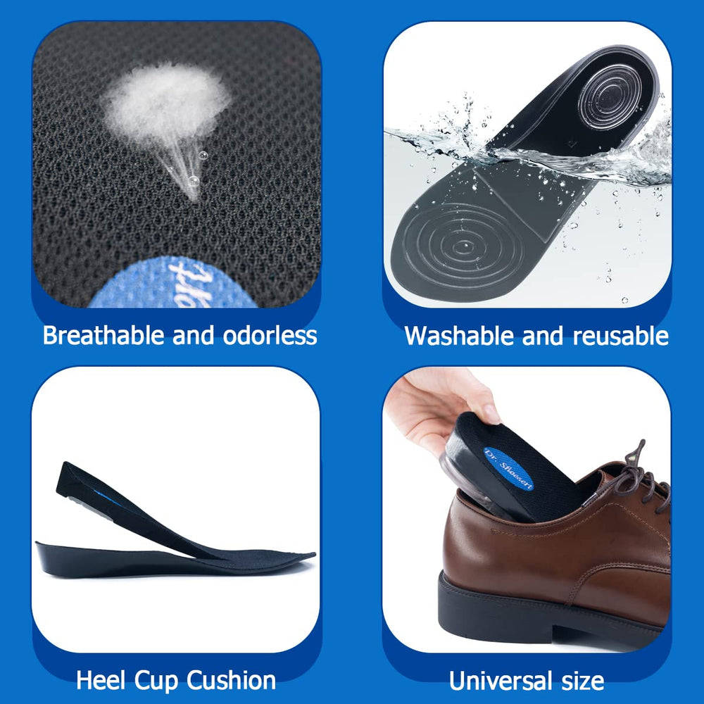 Dr. Shoesert 3/4 length design fits sneakers, boots, and work shoes