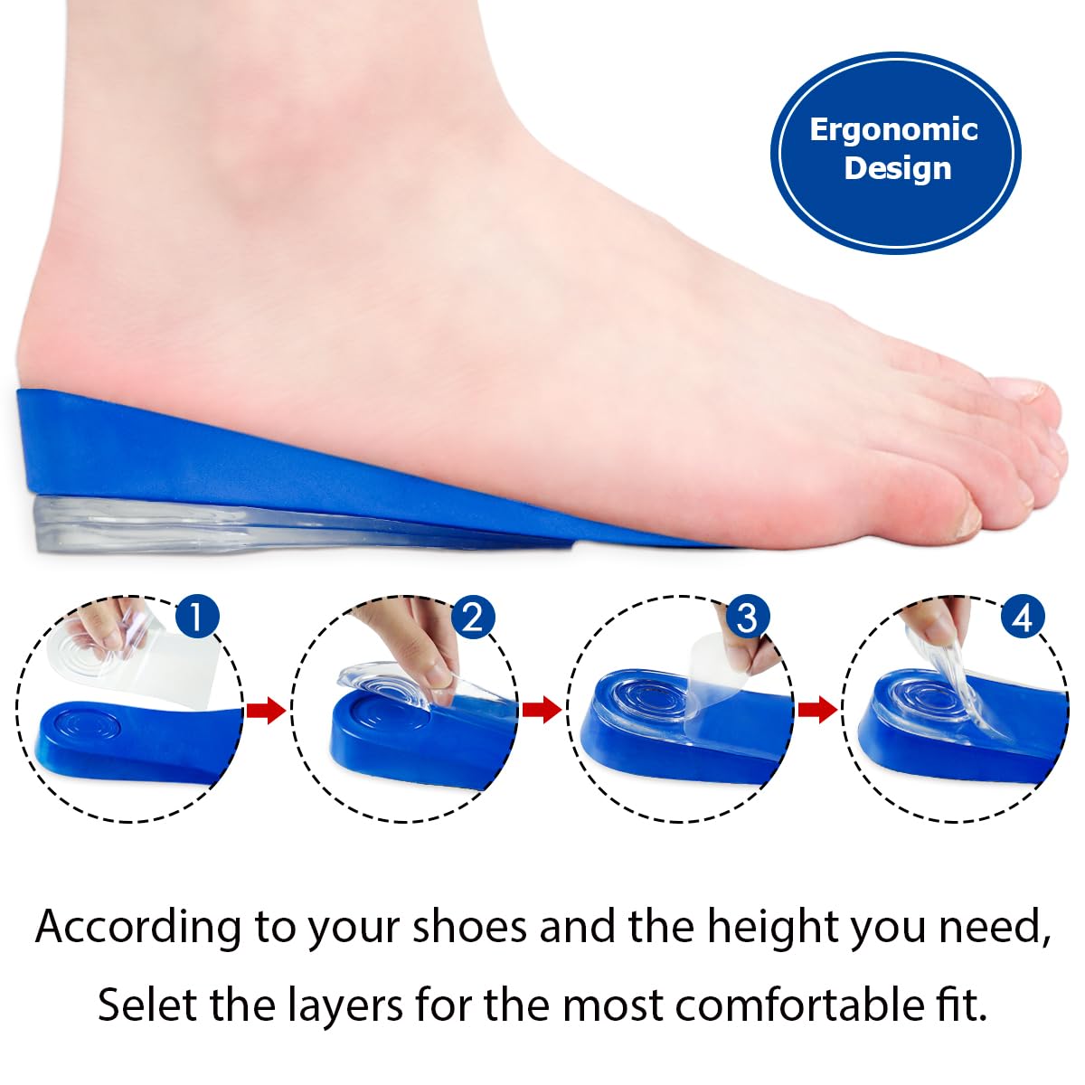 Dr. Shoesert invisible height lift insole fitted inside boot for subtle enhancement.