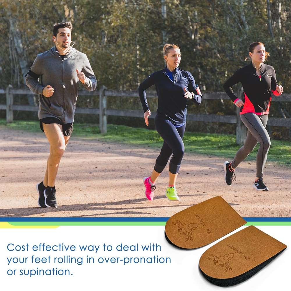 Dr. Shoesert rubber material with adhesive tape to secure inserts.