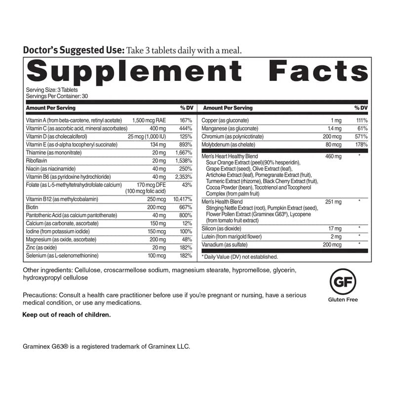 Pouring Dr. Sinatra Heart Healthy Multivitamin for Men, a simple daily routine.