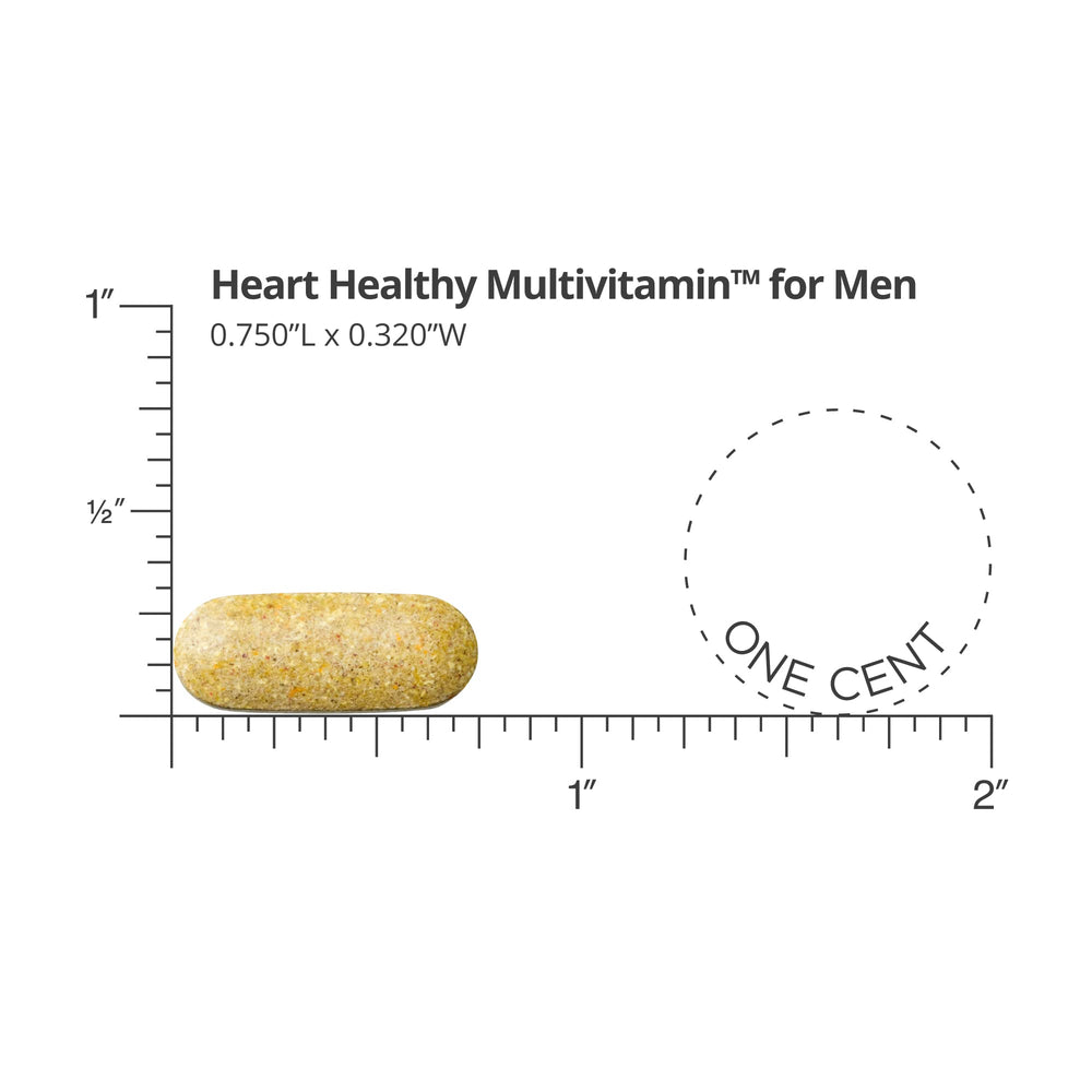 Close-up of Dr. Sinatra Heart Healthy Multivitamin tablets for men providing easy daily nourishment.