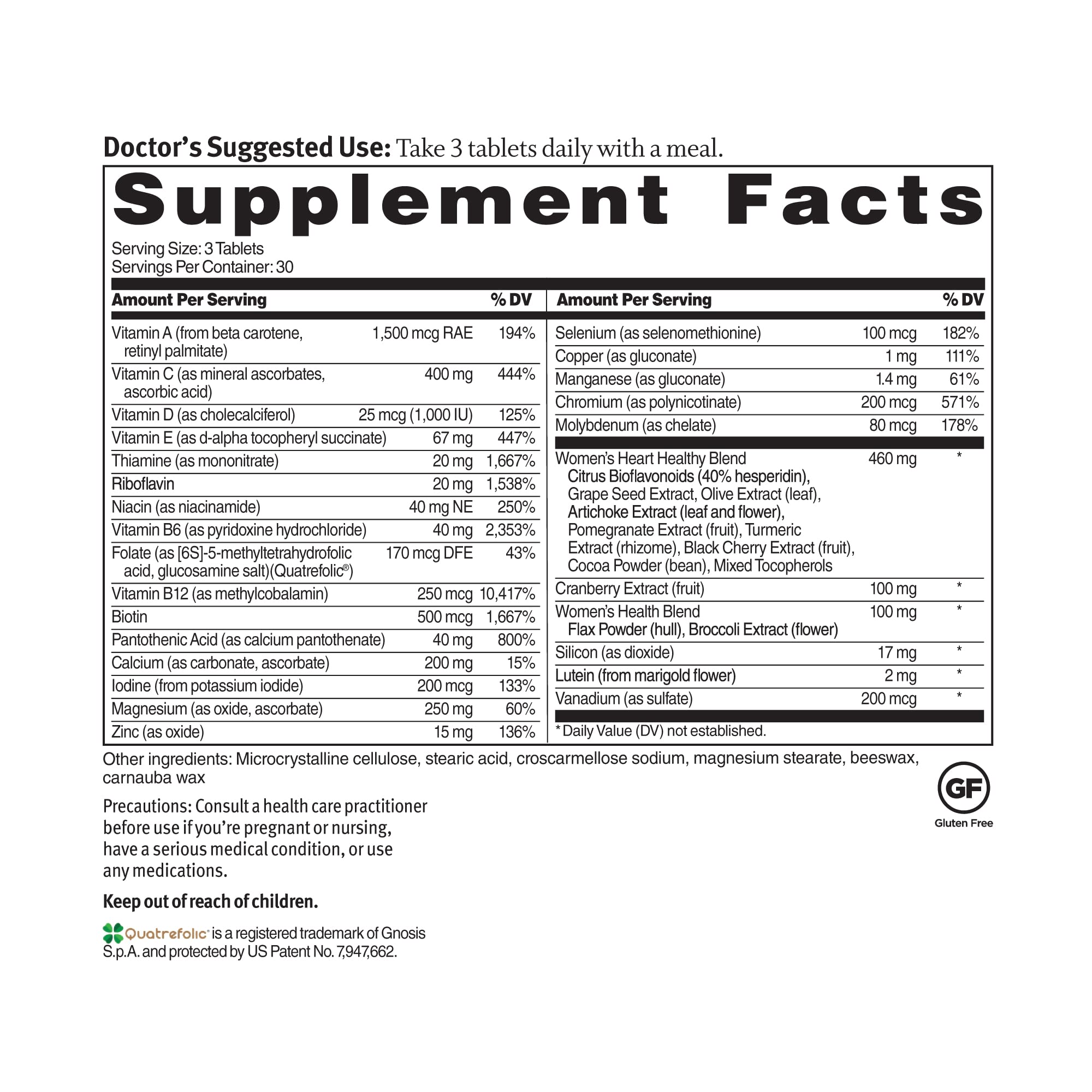 Close-up of Dr. Sinatra Heart Healthy Multivitamin tablets for daily wellness routine