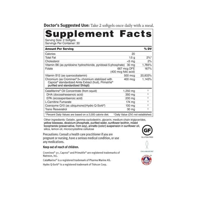 Dr. Sinatra Omega Q Plus bottle label emphasizes CoQ10 and omega-3.