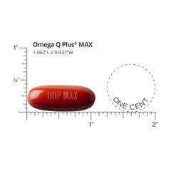 Bottle label of Dr. Sinatra Omega Q Plus MAX highlighting key ingredients.