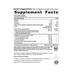 Dr. Sinatra Omega Q Plus Resveratrol softgels close-up for convenient daily use.