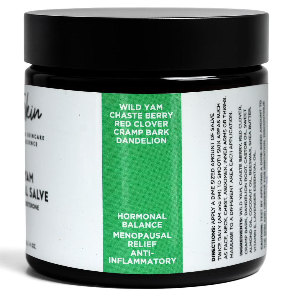 Dr Skin BEAUTY Wild Yam Cream label detail shows natural ingredients for balance