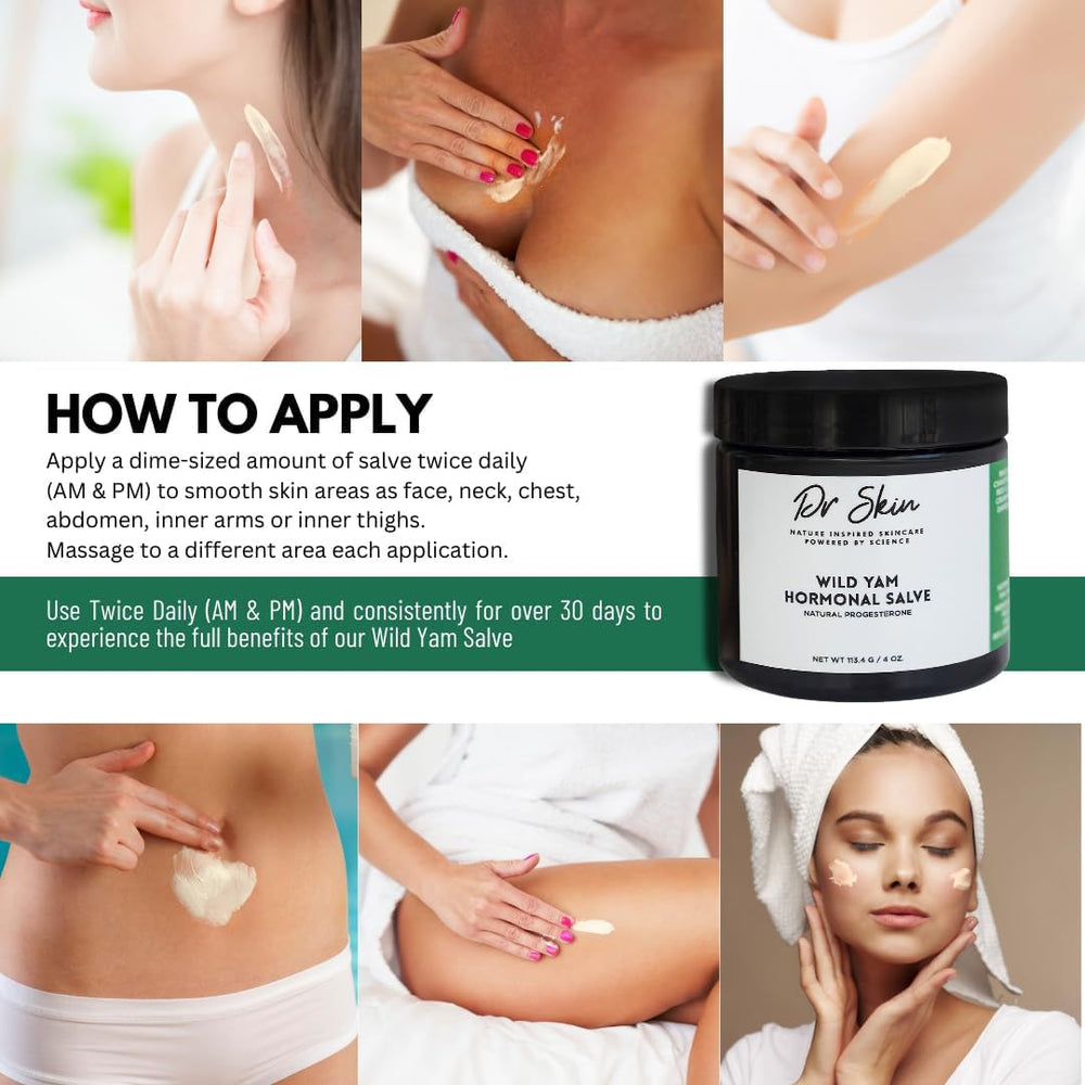 Dr Skin BEAUTY Wild Yam Cream night routine in bedtime scene