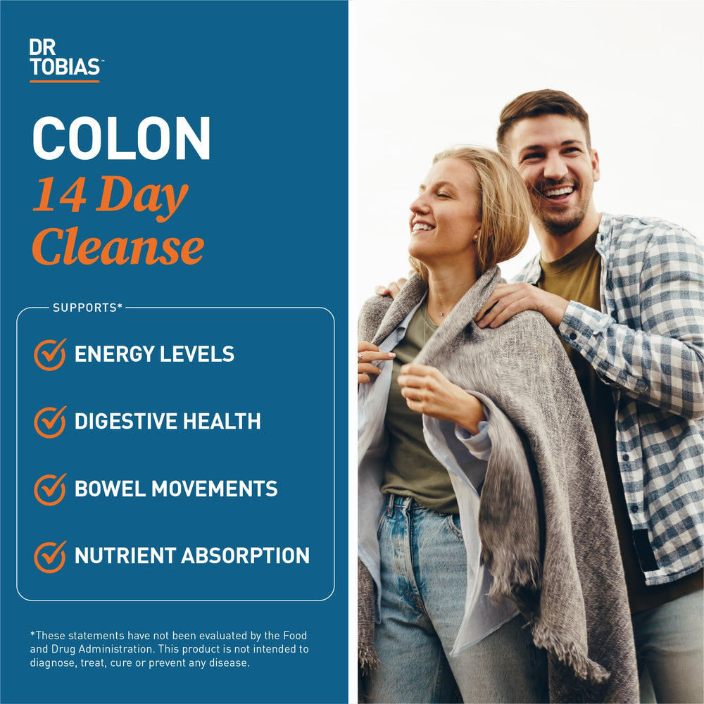 Dr. Tobias Colon Cleanse packaging box highlights non-GMO formula.