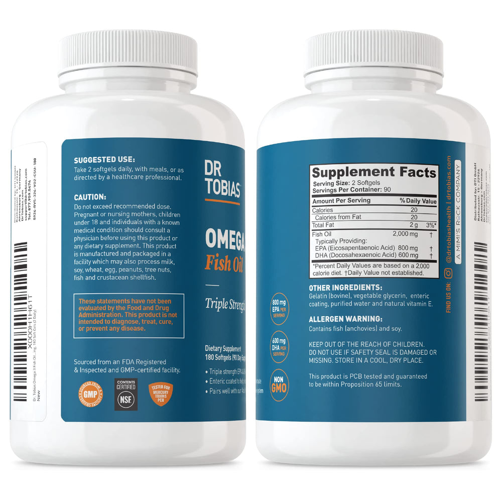 GMP-certified US facility where Dr. Tobias fish oil is produced.