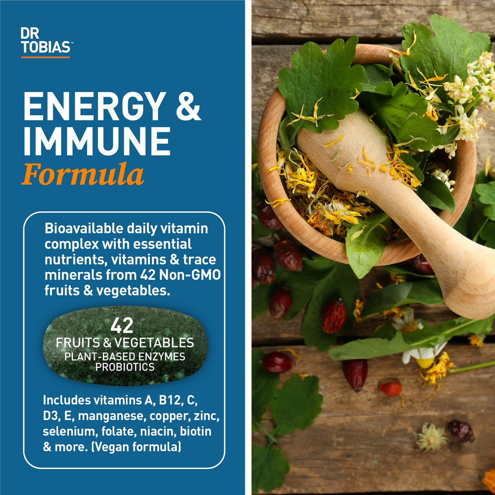Close-up of Dr. Tobias multivitamin capsules for convenient daily nutrition.