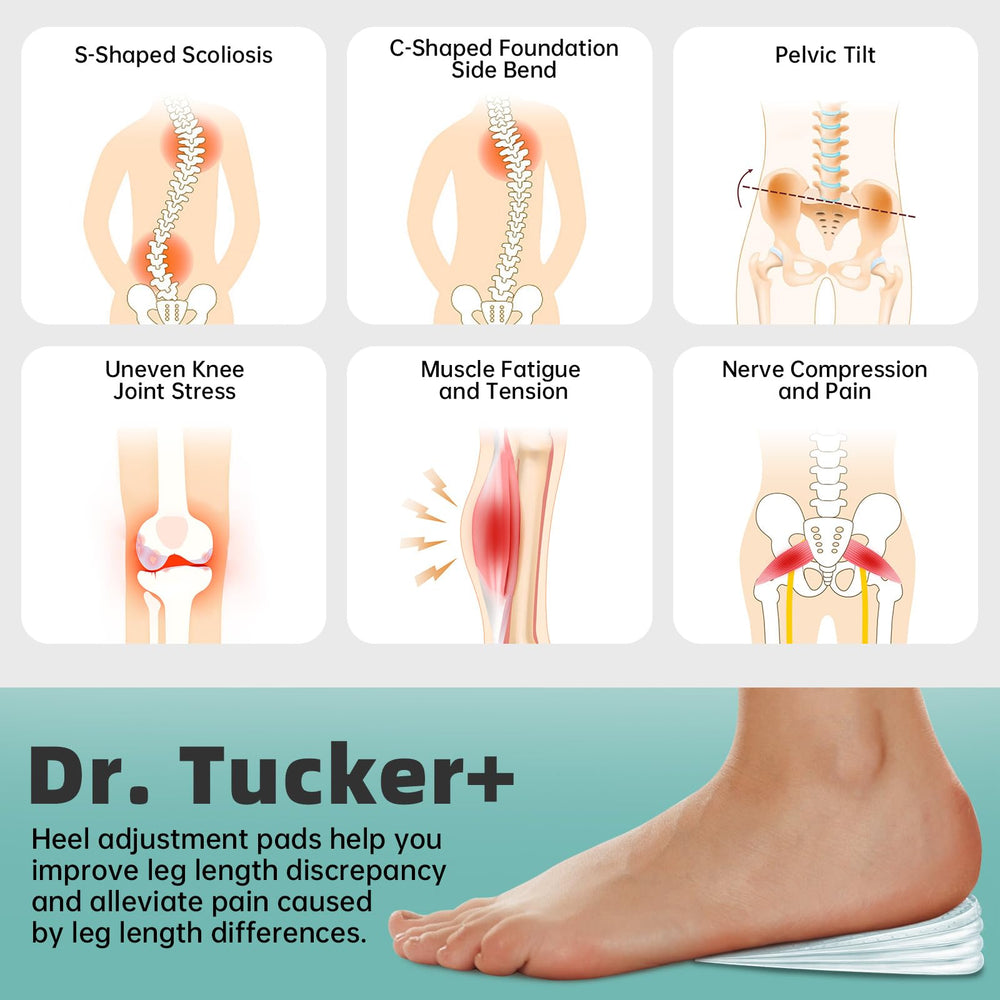 Dr.Tucker+ capa silicona confort ofrece soporte suave para el talón durante el día.