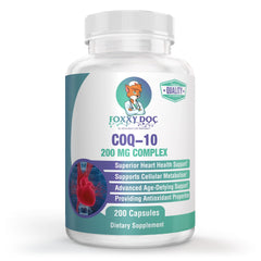 Dr. Valerie Nelson CoQ10 bottle front showing 200 mg capsules for daily heart and energy support