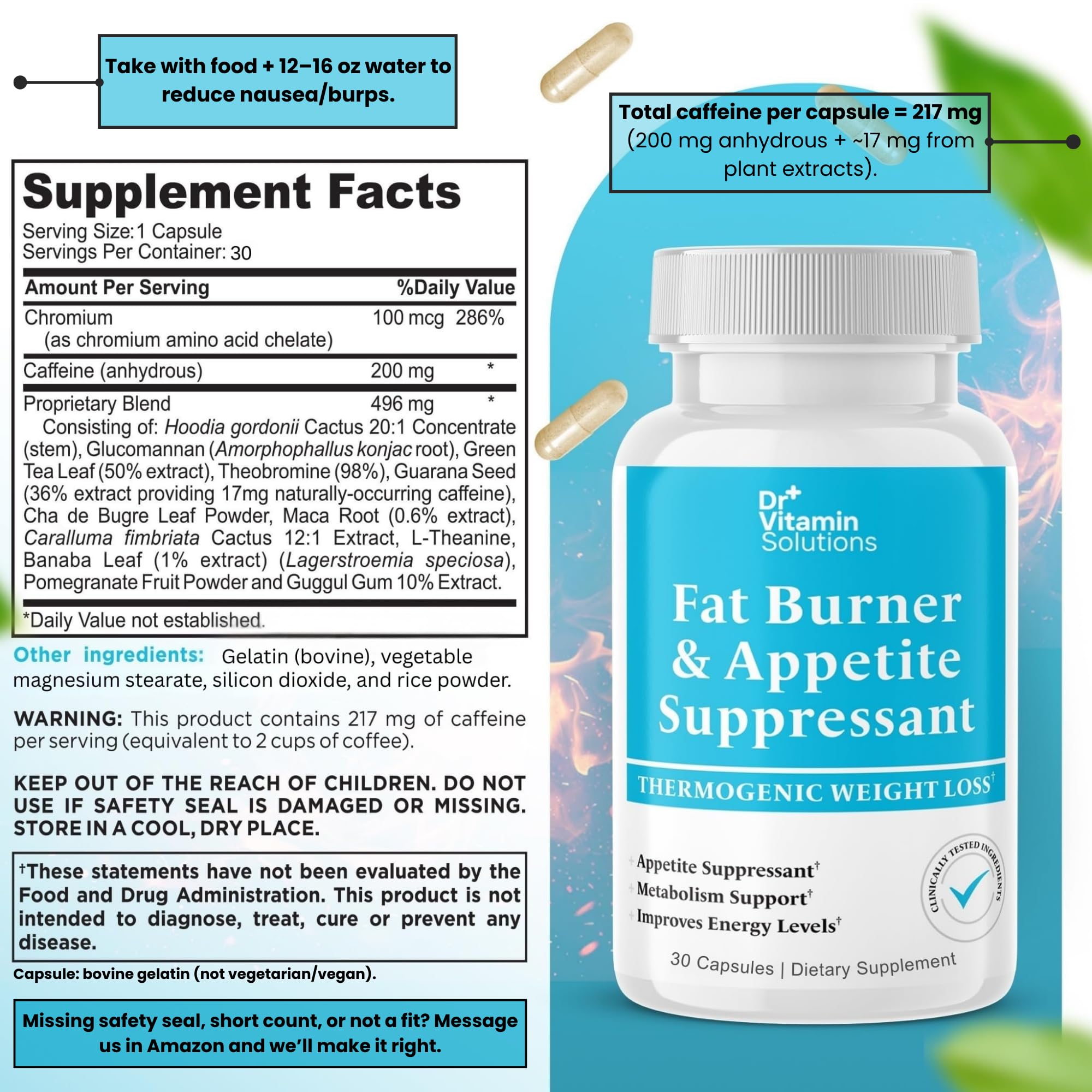 DR VITAMIN SOLUTIONS capsules pack for on-the-go weight management