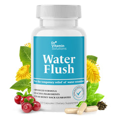 DR VITAMIN SOLUTIONS diuretic water pills bottle pour improves bloating comfort.