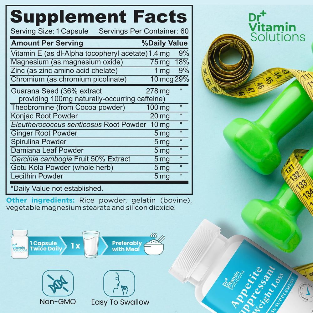 DR VITAMIN SOLUTIONS ginger-guarana energy blend boosts alertness without jitters.