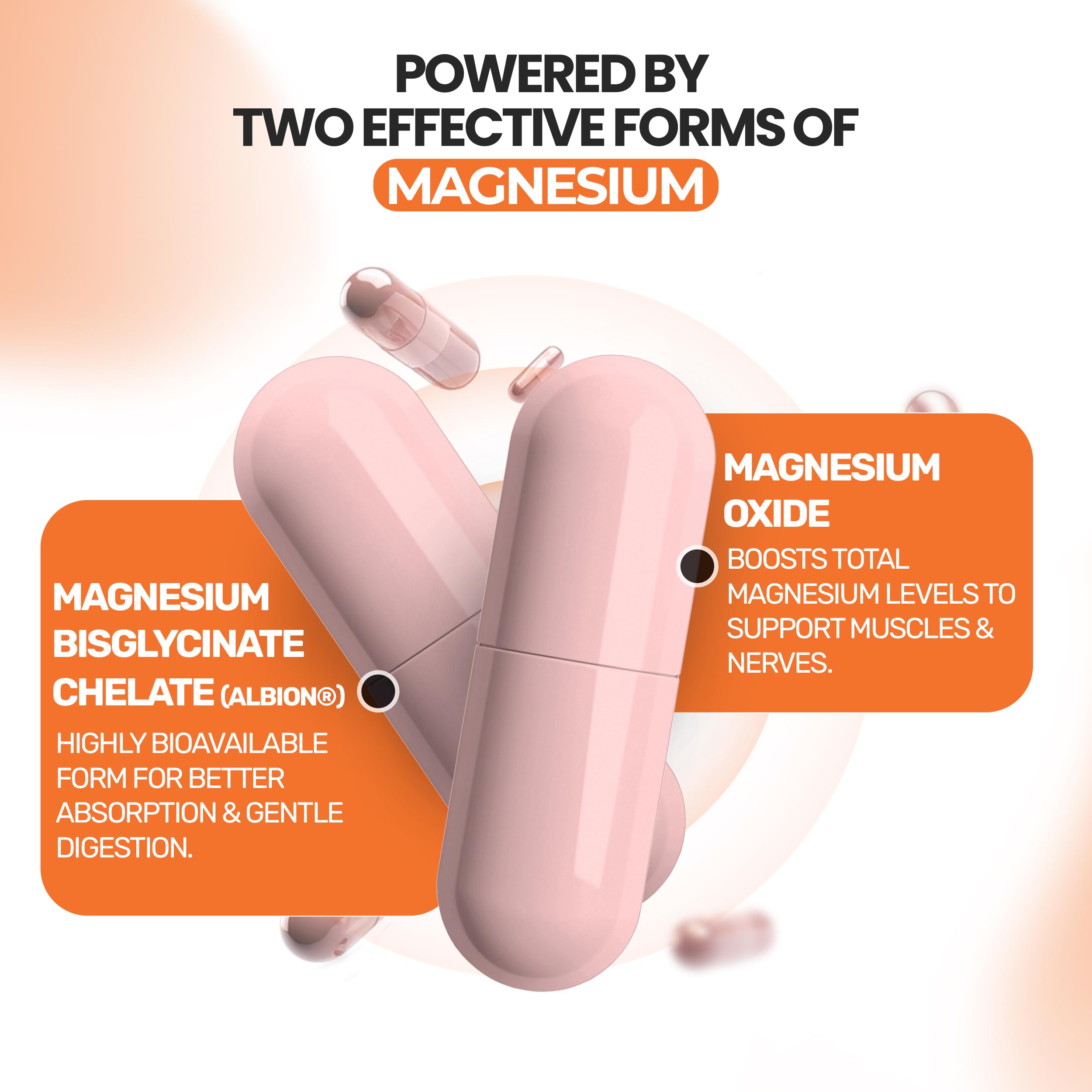 DR VITAMIN SOLUTIONS label explains chelated bisglycinate form for calm mornings.