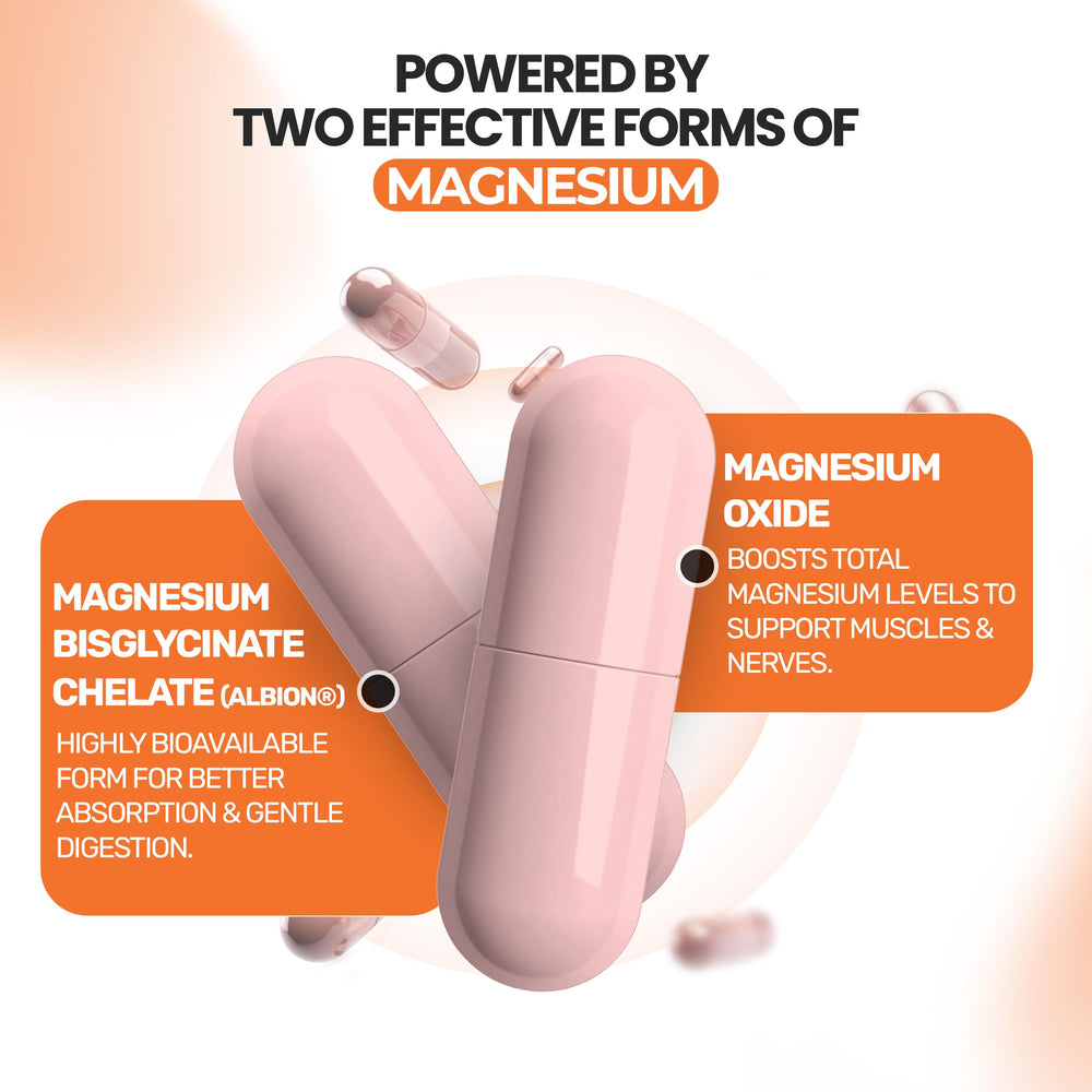 DR VITAMIN SOLUTIONS label explains chelated bisglycinate form for calm mornings.