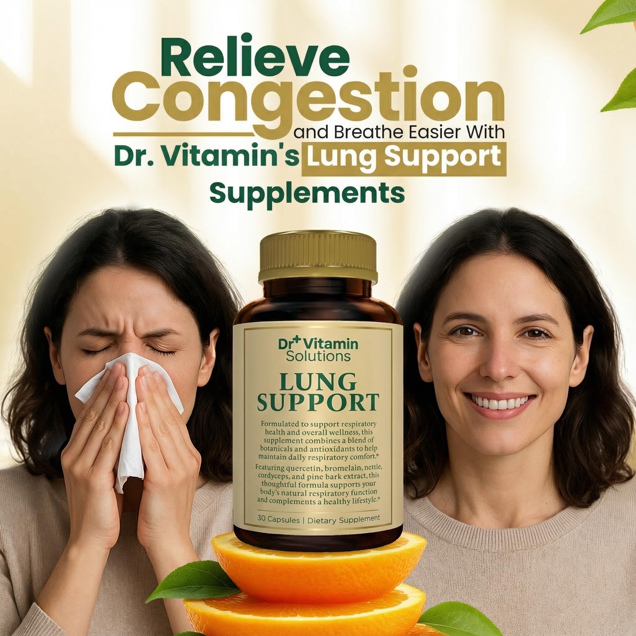 DR VITAMIN SOLUTIONS Lung Detox USA-made packaging with GMP authenticity.