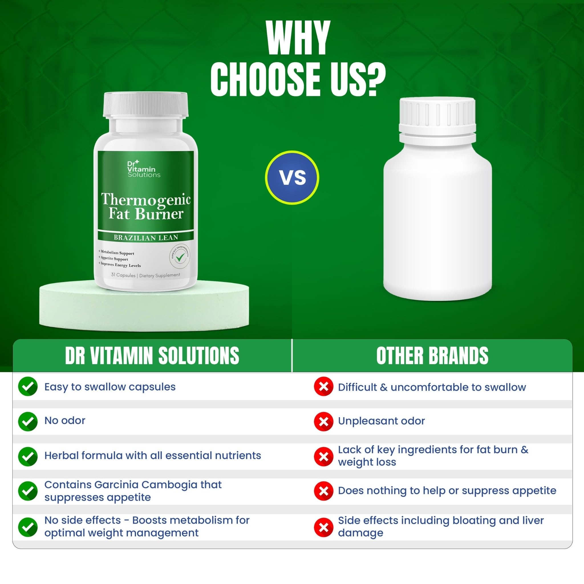 DR VITAMIN SOLUTIONS kelp powder badge highlights nutrient-rich formula.