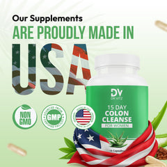 Dr Vitz 15 Day Colon Cleanse capsules provide convenient digestive support on the go.
