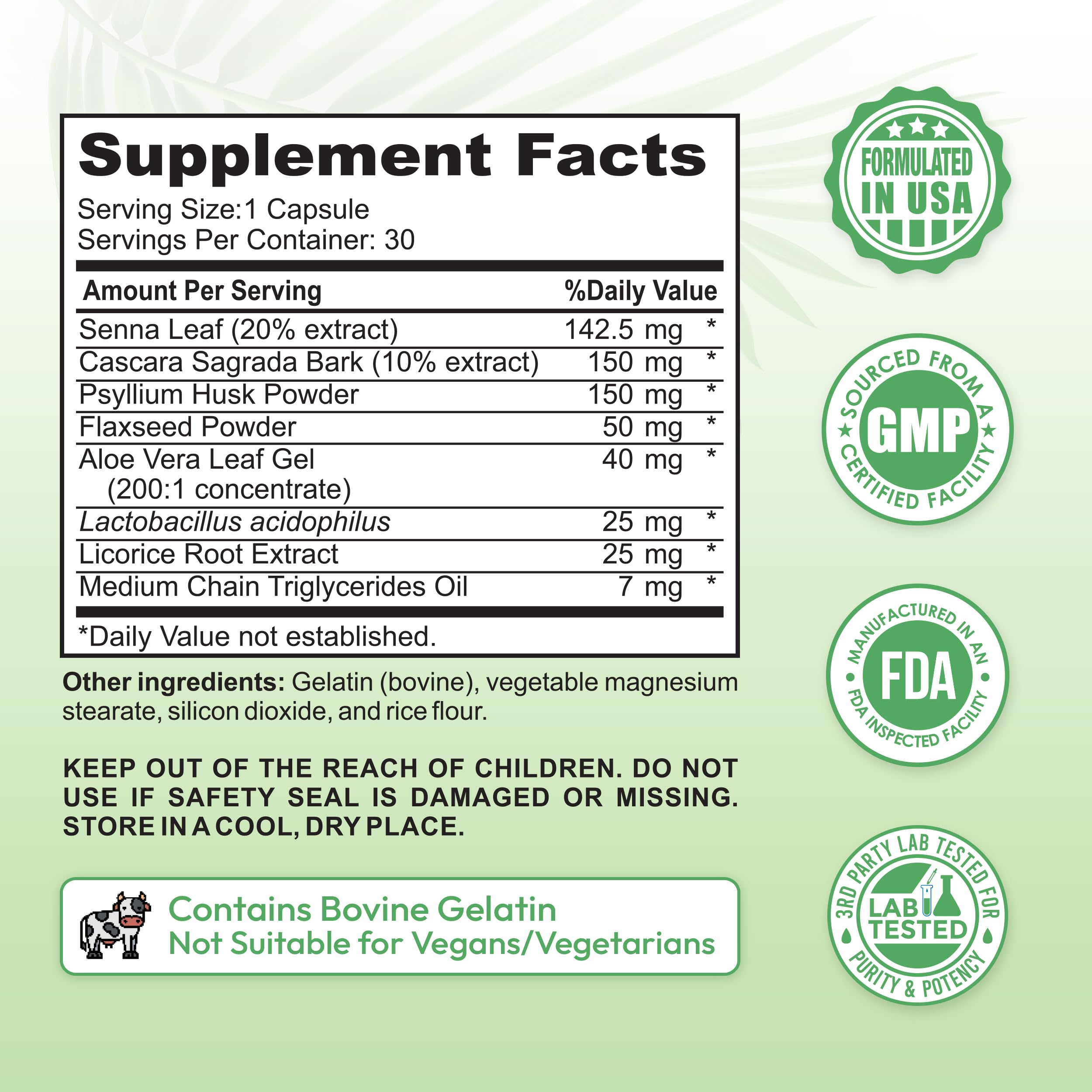 Dr Vitz packaging highlights clean, safe ingredients for balanced gut care.