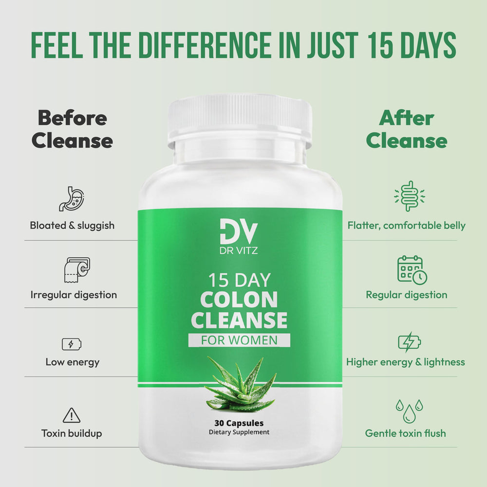 Dr Vitz probiotic blend supports gut microbiome balance during a cleanse.