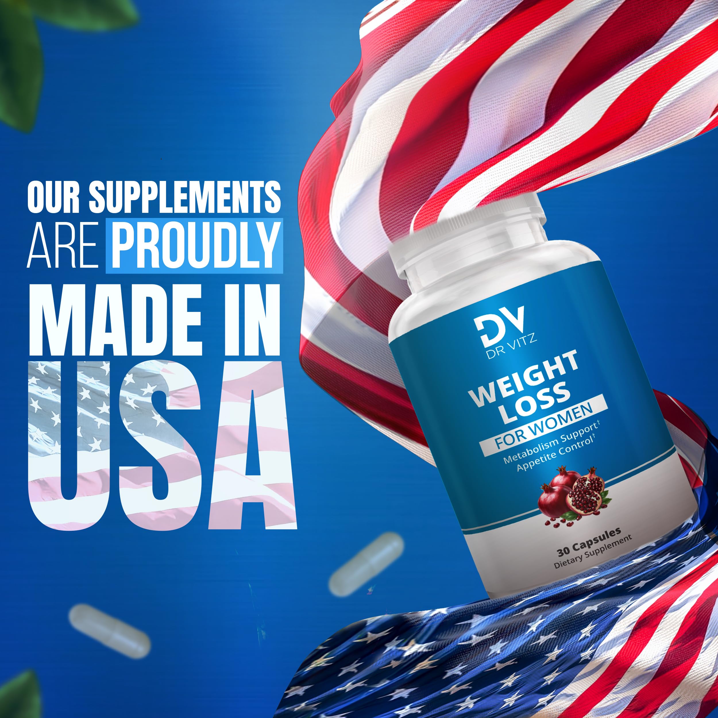 Dr Vitz green tea extract capsule visual emphasizing metabolism support