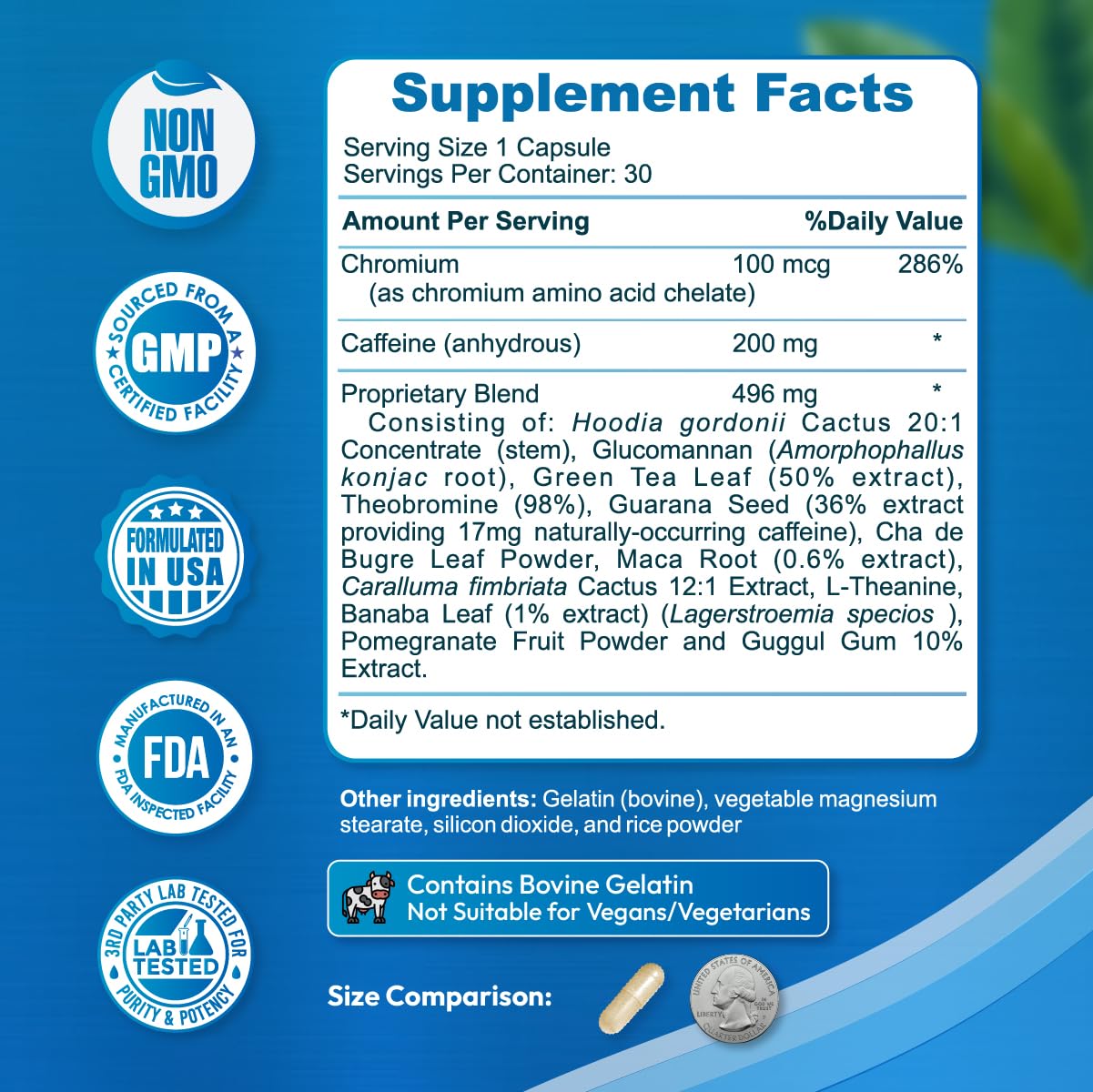 Close-up of Dr Vitz capsules highlighting smooth texture for on-the-go cravings control