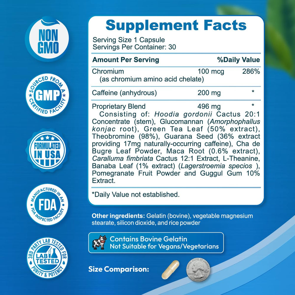 Close-up of Dr Vitz capsules highlighting smooth texture for on-the-go cravings control