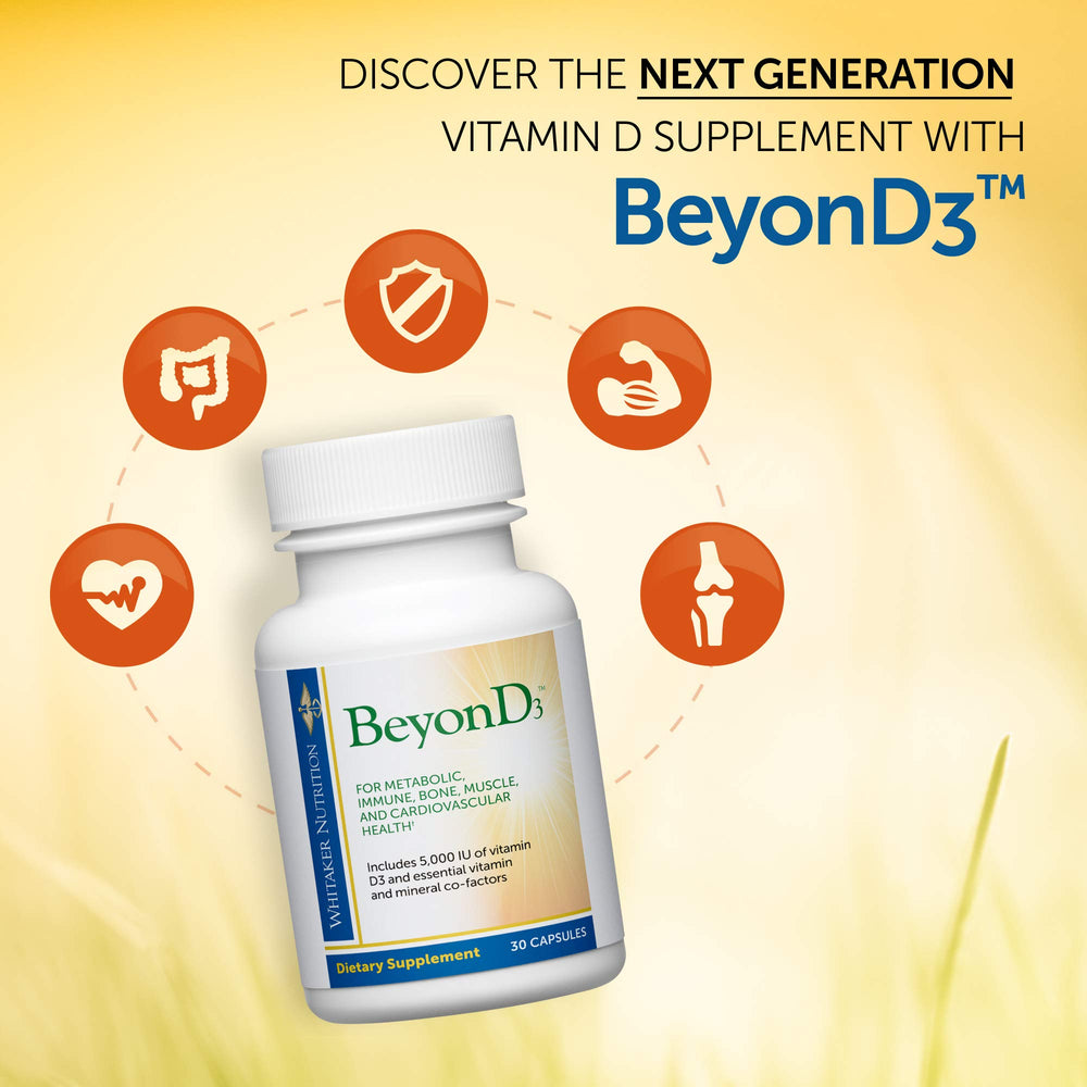Dr. Whitaker BeyonD3 with MenaQ7 K2 supporting calcium deposition.