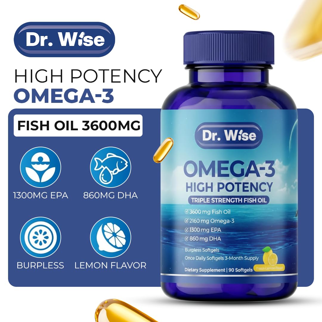 Dr. Wise heart-brain-joint benefits icon conveys multi-area wellness potential.