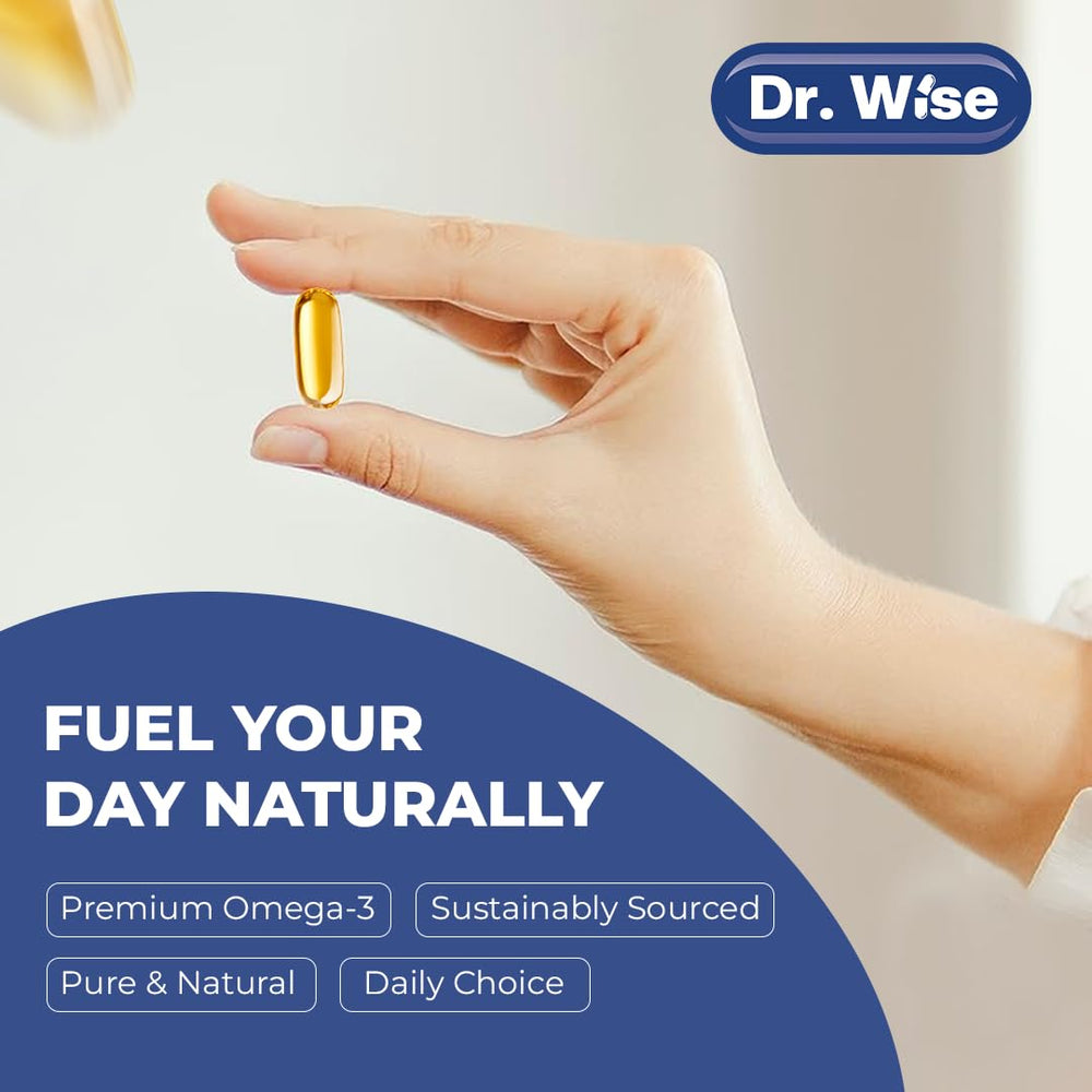 Dr. Wise one-daily softgel on calendar suggests simple daily routine.