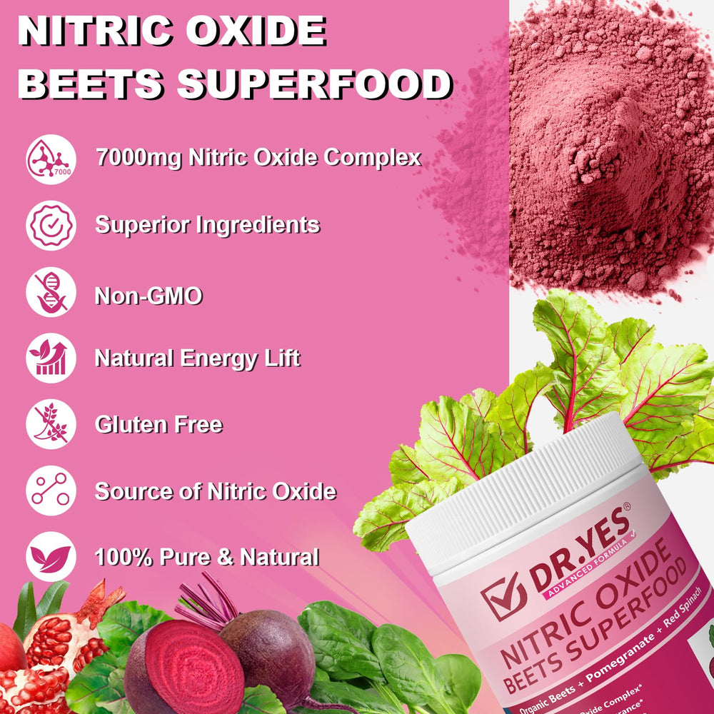 DR YES Organic Pomegranate Juice Powder pouch adds flavor.