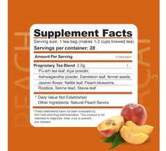 Steeping Dr. Zisman ZT Slimming yields a smooth peach-acai cup.