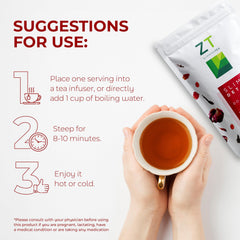 Goji berries close-up with Dr Zisman tea
